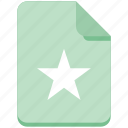 business, document, favorite, file, paper, star