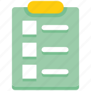 business, checklist, clipboard, document, file