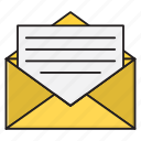 message, open, letter, envelope, email