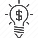 bulb, business, idea, lamp