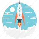 missile, rocket, spacecraft, spaceship, startup