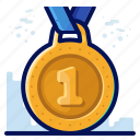 award, first, medal, one, reward, 1