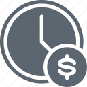 money, time, business, clock, coin, dollar