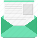 letter, mail, open, send