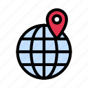 global, gps, location, map, online