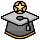 mortarboard, graduate, academy, graduation, cap, academic