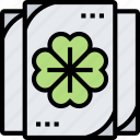 clover, leaf, card, game, lucky