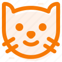 cat, cat&#x27;s head, line icon