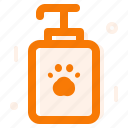 cat, grooming, line icon, shampoo