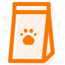 box, cat food, food, line icon