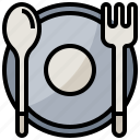 dinner, dish, food, fork, knife, plate, restaurant