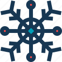 blue, circle, red, snow, snowflake