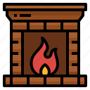 chimney, fireplace, living, room, warm