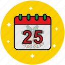 25 december, calendar, christmas, christmas day, holiday