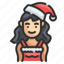 woman, girl, avatar, young, christmas