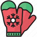 christmas, glove, mitten, snow, warm, winter, xmas