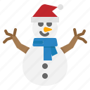 snowman, cold, snow, winter, christmas