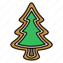 gingerbread, pine, tree, christmas, xmas