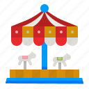 carousel, amusement, park, fairground, carnival