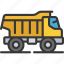 dump, truck, machinery, vehicle 