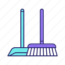 broom, brush, cleaning, dust, pan, scoop, sweeping