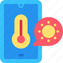 weather, app, smartphone, temperature, sun, forecast