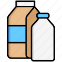 milk, bottle, drink, coffee