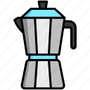 moka pot, coffee, espresso, cup