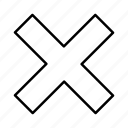 cancel, close, cross, delete, remove