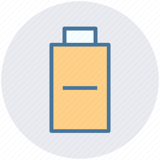 Battery, charging, electric, laptop battery, minus, power cell icon - Download on Iconfinder