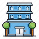 apartment, building, construction, hotel