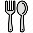 cutlery, fork, spoon, knife, restaurant