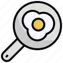 fried, egg, frying, pan, food, and, restaurant