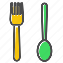 chef, cooking, fork, kitchen, spoon