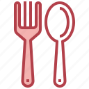 cutlery, fork, spoon, knife, restaurant