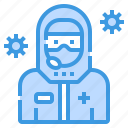 protective, suit, virus, coronavirus, covid19