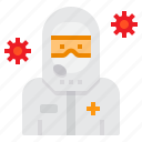 protective, suit, virus, coronavirus, covid19