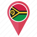 flag, vanuatu, country, location, nation, navigation, pin