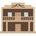 house, bar, western, building, antique