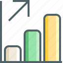 arrow, chart, column, increase