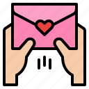 love, letter, sending, heart, valentine