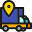 location, truck, delivery, map, package, pin, shipping 