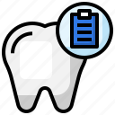 dental, record, clipboard, care, tooth