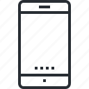 contact, devices, electronic, mobile, pixel icon, smartphone, thin line