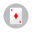 card, casino, diamond, gambling, poker, playing card 