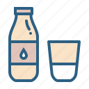 bottle, drink, glass, milk