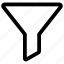 filter, filtering, funnel, sort, sorting, tools 