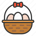 basket, celebration, easter, egg, farming, holiday, egg basket