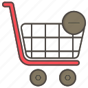 basket, minus, shopping, shop, ecommerce, cart