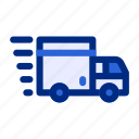 delivery, shipping, box, truck, package